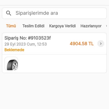 Lastik Borsası Almış Olduğum Lastikleri Yollamıyor
