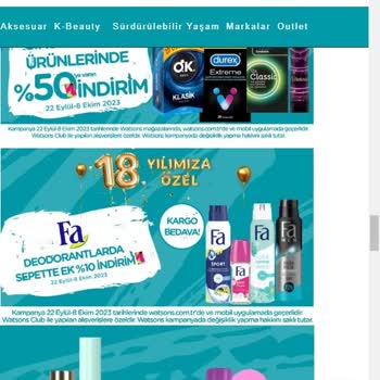 Watsons Kargo Bedava Düşmüyor