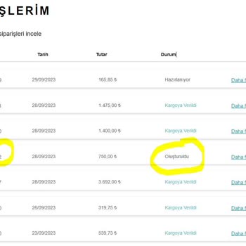 Watsons Siparişi Durumu Çözüm Aranıyor.