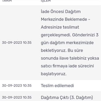 KARGOMsende Teslim Edilmeyen Ve İadeye Düşürülen Kargo