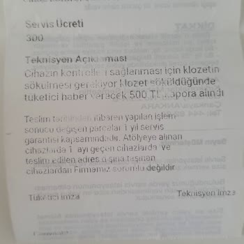 Samsung Servis Kapora Bedelinin Ödenmemesi