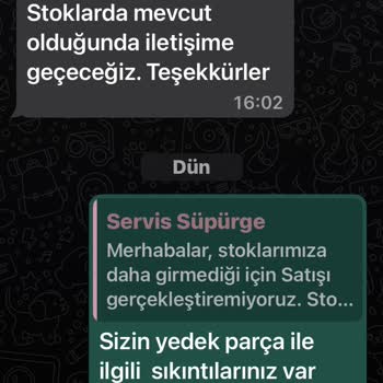 Karcher Elektrikli Süpürge Yedek Parça Temini Yapılamıyor