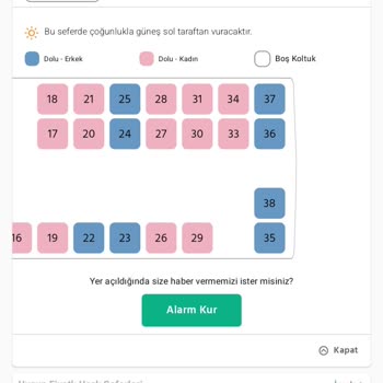 Obilet Haberim Olmadan Koltuk Değişimi