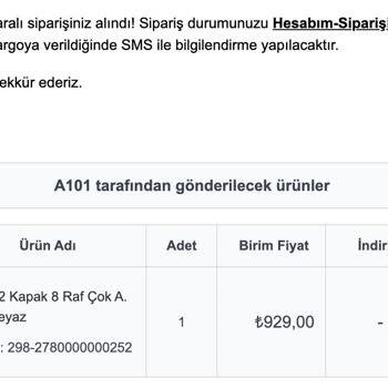 A101 Ücretim İade Edilmiyor