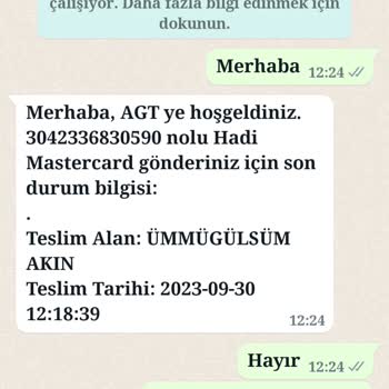 AGT Kurye (aynigunteslim.com) AGT Sorunsuz Bir Firma Muhatap Bile Yok