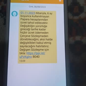 Papara Kullanmadığım Hesabın Kapatılmasını İstiyorum