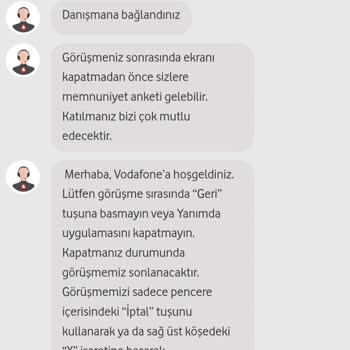 Vodafone Deneme Tarifesinden Eski Tarifeme Dönemiyorum