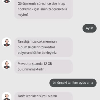 Vodafone Deneme Tarifesinden Eski Tarifeme Dönemiyorum