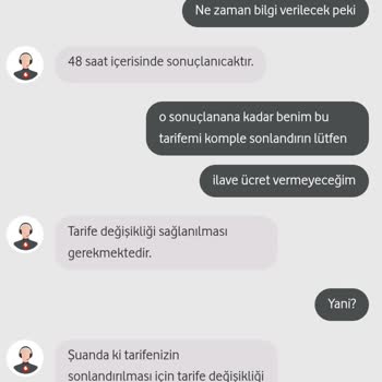 Vodafone Deneme Tarifesinden Eski Tarifeme Dönemiyorum