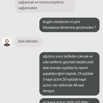 Vodafone Deneme Tarifesinden Eski Tarifeme Dönemiyorum