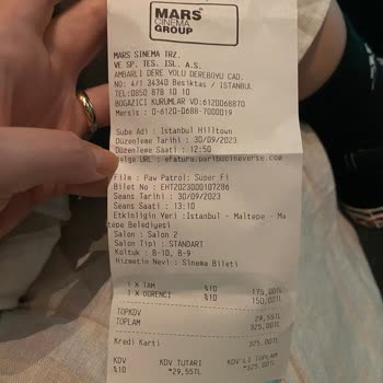 Paribu Cineverse Hilltown AVM Sinema Bileti Uygulama Sorunu