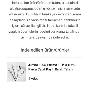 Jumbo İade Ücretini Yatırmamış