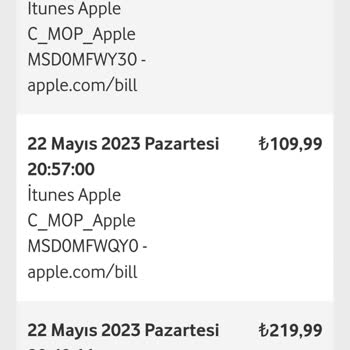 Vodafone İznimiz Dışında İtunes Tarafından Alınan Para