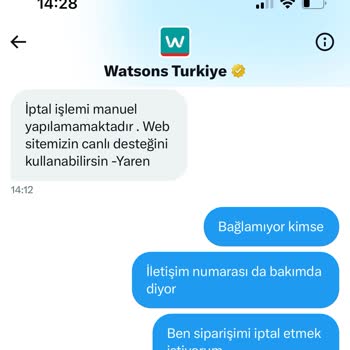 Watsons İade İşlemi Başlatmıyor