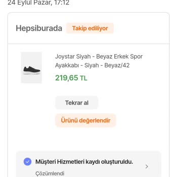 Hepsiburada Tarafından Gönderilmeyen Ayakkabı