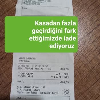 Hakmar Gıda Kasada Fazla Tartılıp Fazla Ücret Ödenmesi