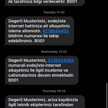 Türk Telekom İnternet Arızası Ve İşlem Yapılmaması