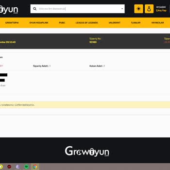 Growoyun.com Canlı Destek Ve Siparişlerimin Gelmemesi