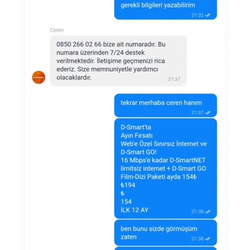 DSmart Almadığım Hizmet İptali