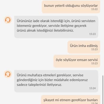 Emsan Servise Gönderilen Ürünü Geri Göndermiyor