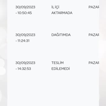 PTT Kargo Geri Dönen Sipariş Şikayeti