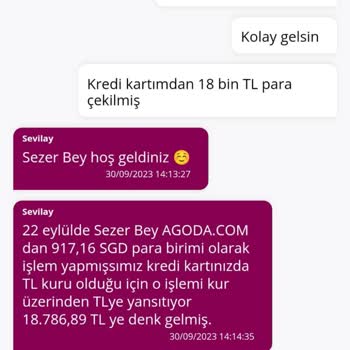 Agoda.com Kartımızdan Para Çekildi