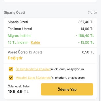 Migros M***** Ödemede Onaylanan Tutarı Değiştirip Fazla Para Çekmesi