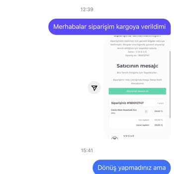 VogueBoxer Siparişimi Kargoya Vermediler Satıcı Cevap Vermiyor
