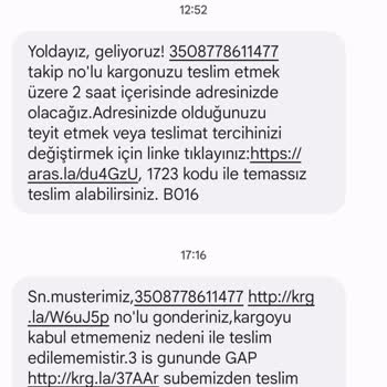 Aras Kargo Teslimat Problemi Gönderilerin Teslim Edilmiyor