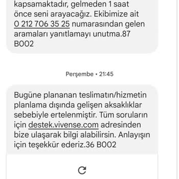 Vivense Ücretli Montaj Teslimat Sonrası Destek