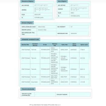 PTT Kargo Kargo Şirketinin Beceriksizliği