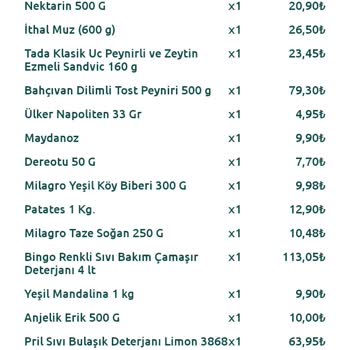 Yenir Eksik Ürün ve İade