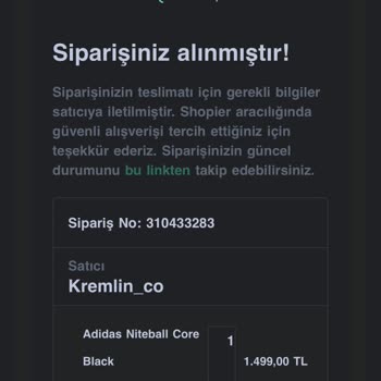 Shopier Sipariş İptali Talebi