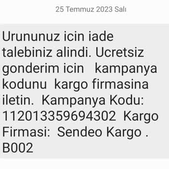 Sendeo Kargoda Kaybolan Ürün