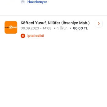 Köfteci Yusuf Gelmeyen Fakat Geldi Gibi Gösterilen Sipariş