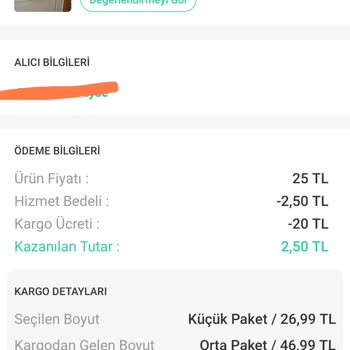 Dolap Uygulaması Kargo Ücreti