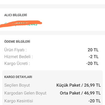 Dolap Uygulaması Kargo Ücreti