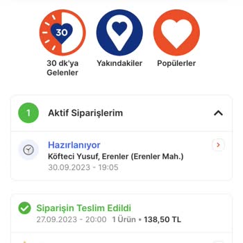 Migros Yemek 1.30 Saati Aşan Sipariş