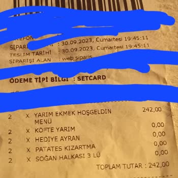 Köfteci Yusuf Paket Gecikmesi Ve Soğutma