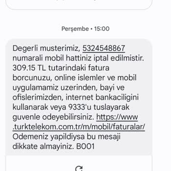 Türk Telekom Mobil Hat "Cayma Bedeli Yok" Demişlerdi Ama 309TL Geldi!