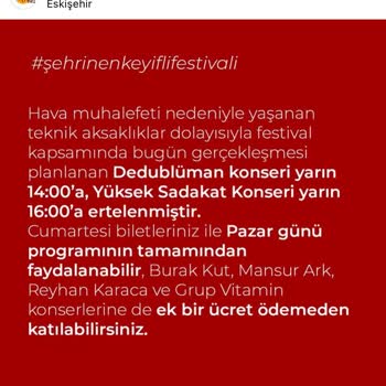 Biletix Konser Tarihi Değişmesi Nedeniyle Bilet İadesi Yapılmıyor.