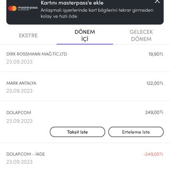 Akbank Dolap.com İptal Olan Alışverişimi Tekrar Çekti. Paramı Geri İstiyorum.