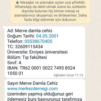 Burs Veriyoruz Diyerek Papara Hesabı Açtırarak Kimlik B