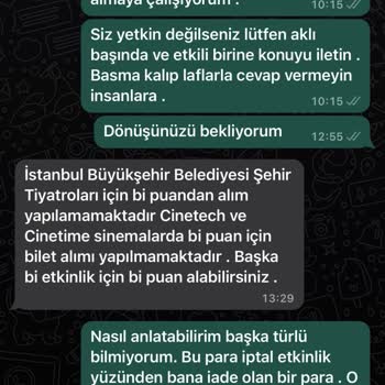 Biletinial.com İptal Olan Etkinlikten Gelen Bedelin Kullanılamaması