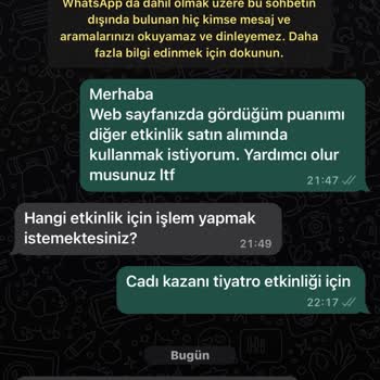 Biletinial.com İptal Olan Etkinlikten Gelen Bedelin Kullanılamaması
