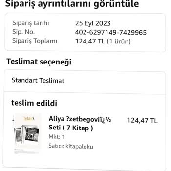 Amazon Farklı Kitap Gönderimi