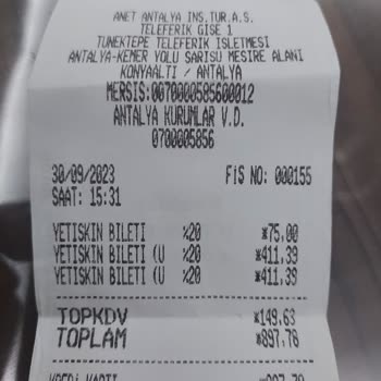 Anet Antalya Tünektepe Teleferik Ücreti Sorunu
