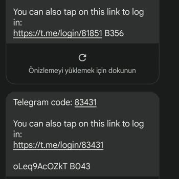 Telefonuma Telegram Kodu Geldi