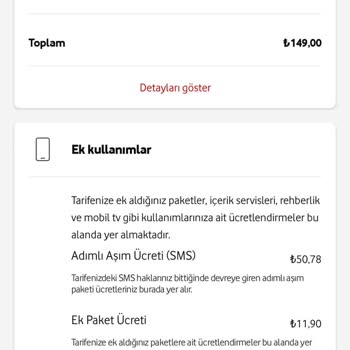 Vodafone Ek Paket Aşımı Ücreti İadesi