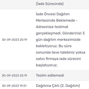 Kargomsende Dağıtıma Çıkmadan İade!